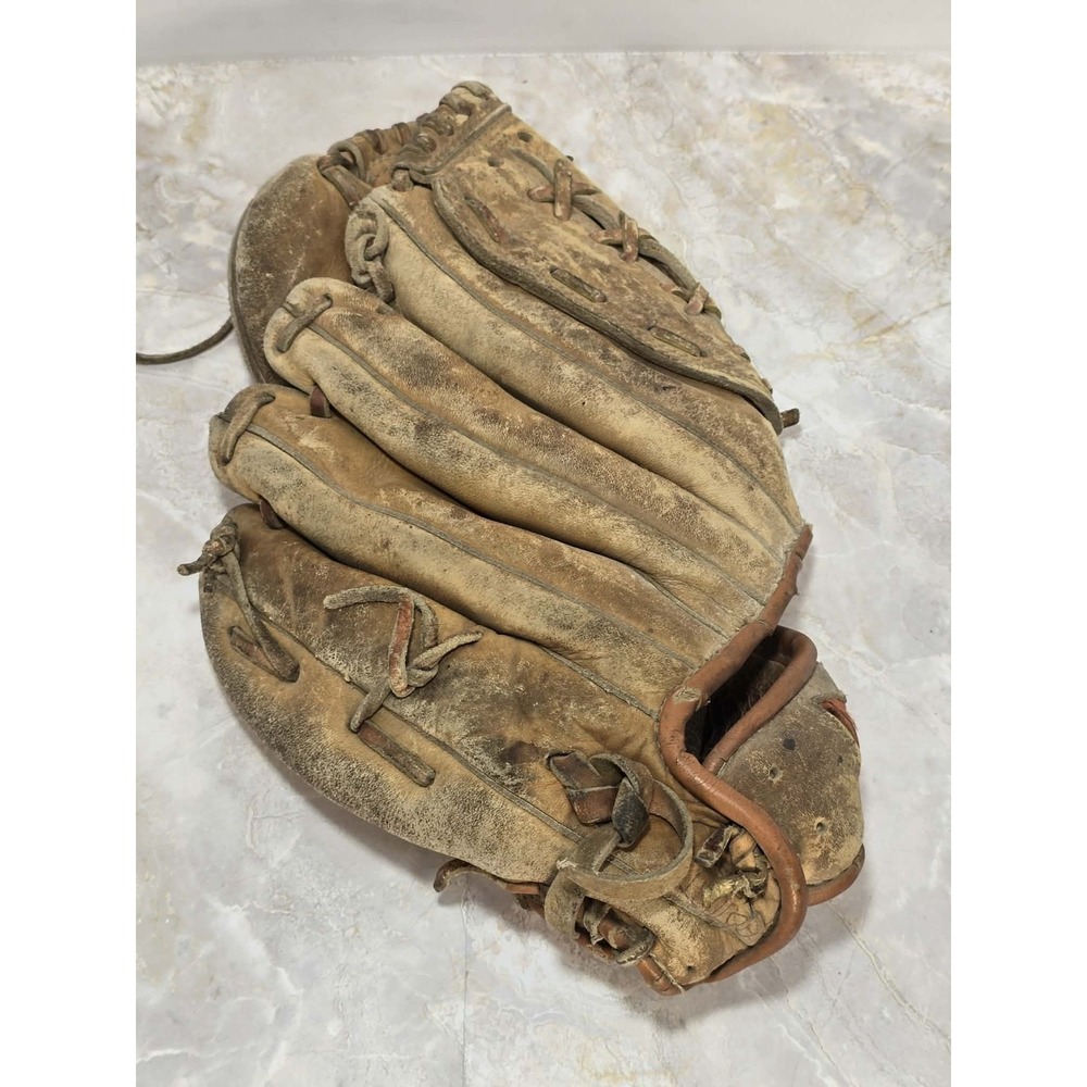 MacGregor Baseball Glove Flex Pad‎ Vintage Leather Brown 8395 USA Used ⚾️
